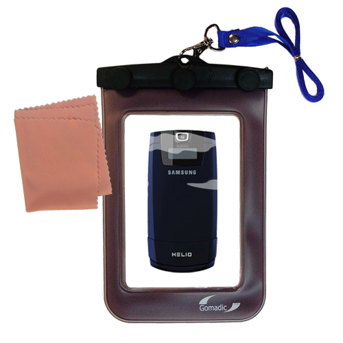 Waterproof Case compatible with the Samsung Helio Fin to use underwater