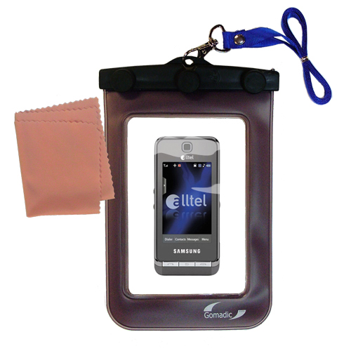 Waterproof Case compatible with the Samsung SCH-R800 Delve to use underwater