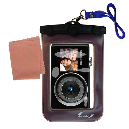 Gomadic Waterproof Camera Protective Bag suitable for the Samsung TL205 - Unique Floating Design Keeps Camera Clean and Dry