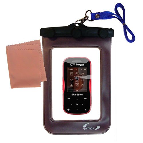 Waterproof Case compatible with the Samsung Trance SCH-U490 to use underwater