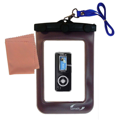 Waterproof Case compatible with the Sandisk Sansa c100 to use underwater