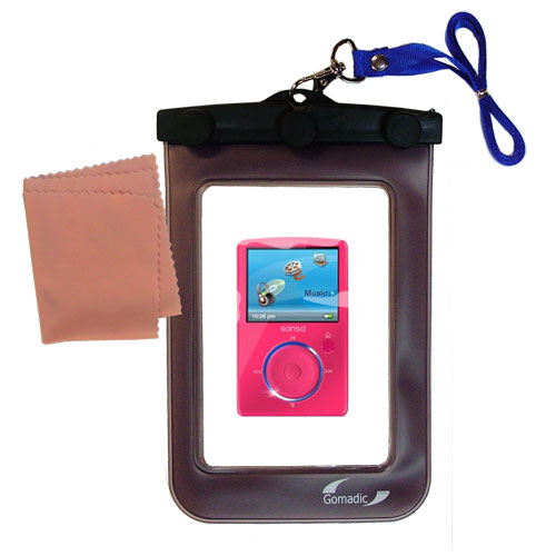 Waterproof Case compatible with the Sandisk Sansa Fuze to use underwater