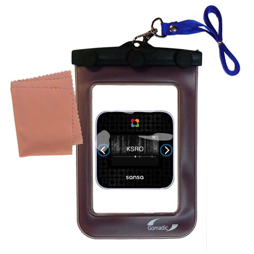 Waterproof Case compatible with the Sandisk Sansa SlotRadio to Go to use underwater