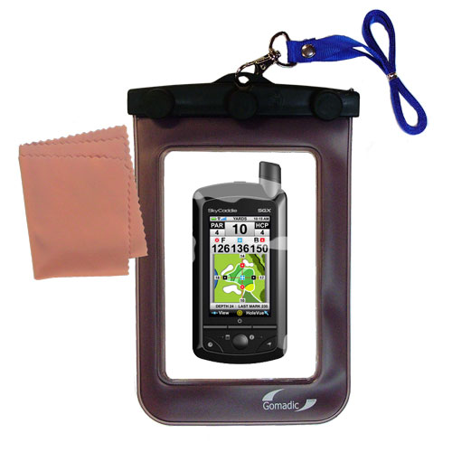 Gomadic clean and dry waterproof protective case suitablefor the SkyGolf SkyCaddie SGXw  to use underwater - Unique Floating Design