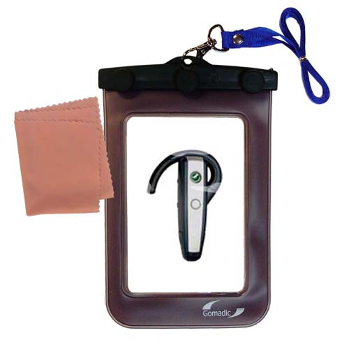 Waterproof Case compatible with the Sony Ericsson Bluetooth Headset HBH-65 to use underwater