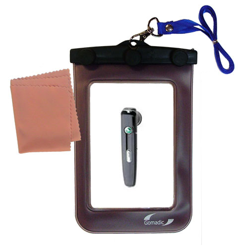 Waterproof Case compatible with the Sony Ericsson Bluetooth Headset HBH-IV835 to use underwater