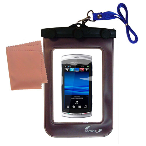 Gomadic clean and dry waterproof protective case suitablefor the Sony Ericsson U5  to use underwater - Unique Floating Design