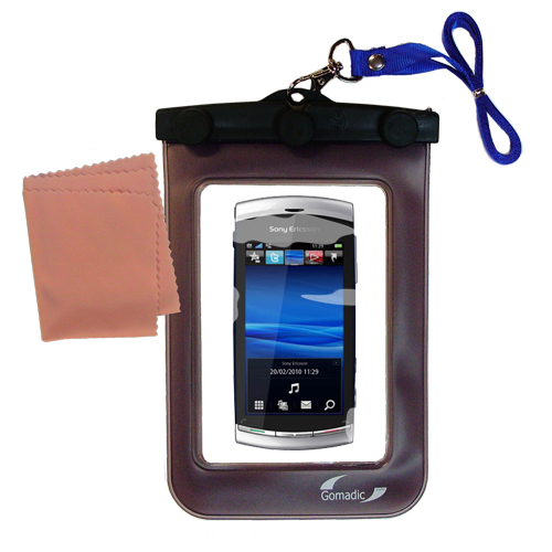 Waterproof Case compatible with the Sony Ericsson Vivaz 2 to use underwater