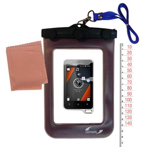 Waterproof Case compatible with the Sony Ericsson Xperia active to use underwater