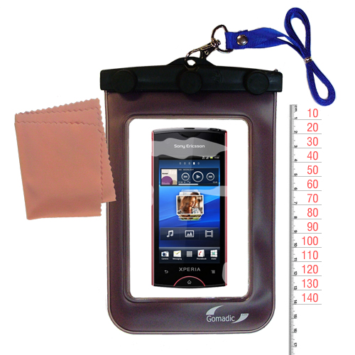 Waterproof Case compatible with the Sony Ericsson Xperia Azusa to use underwater