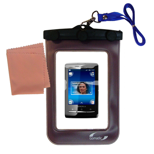 Waterproof Case compatible with the Sony Ericsson Xperia Mini to use underwater