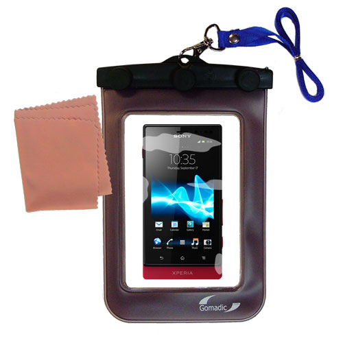 Waterproof Case compatible with the Sony Ericsson Xperia Sola to use underwater