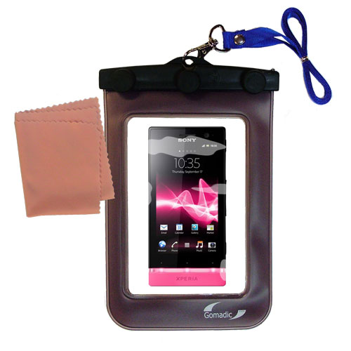 Waterproof Case compatible with the Sony Ericsson Xperia U / ST25i to use underwater