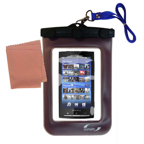 Waterproof Case compatible with the Sony Ericsson Xperia X10 to use underwater