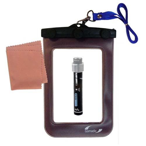 Waterproof Case compatible with the Sony Walkman NW-S205F to use underwater