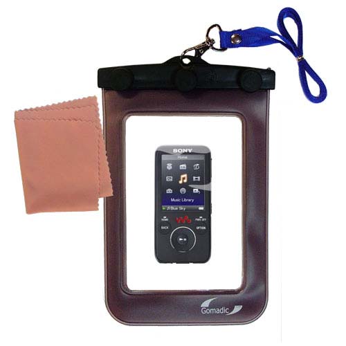 Waterproof Case compatible with the Sony Walkman NWZ-E435F to use underwater