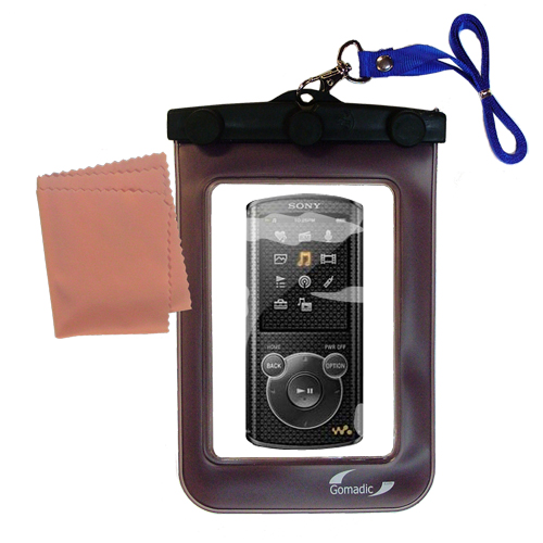 Waterproof Case compatible with the Sony Walkman NWZ-E464 to use underwater