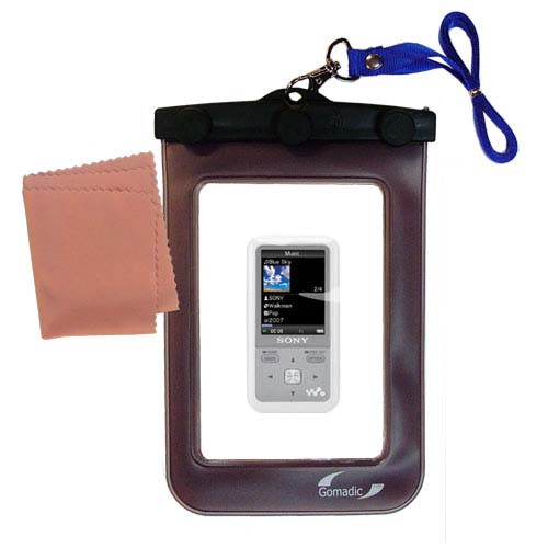 Waterproof Case compatible with the Sony Walkman NWZ-S618F to use underwater