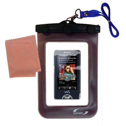 Gomadic clean and dry waterproof protective case suitablefor the Sony Walkman X Series NWZ-X1051  to use underwater - Unique Floating Design