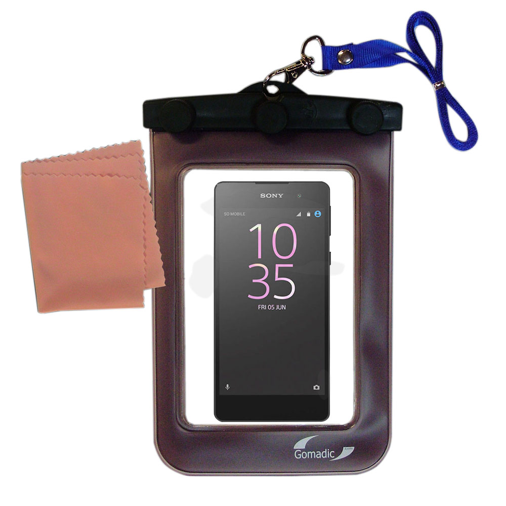 Waterproof Case compatible with the Sony Xperia E5 to use underwater