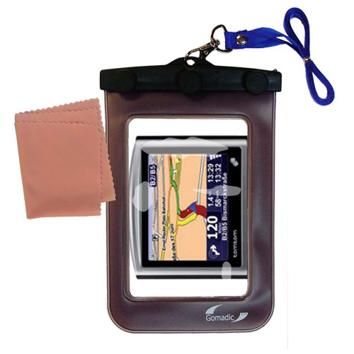 Waterproof Case compatible with the TomTom ONE Regional 22 to use underwater