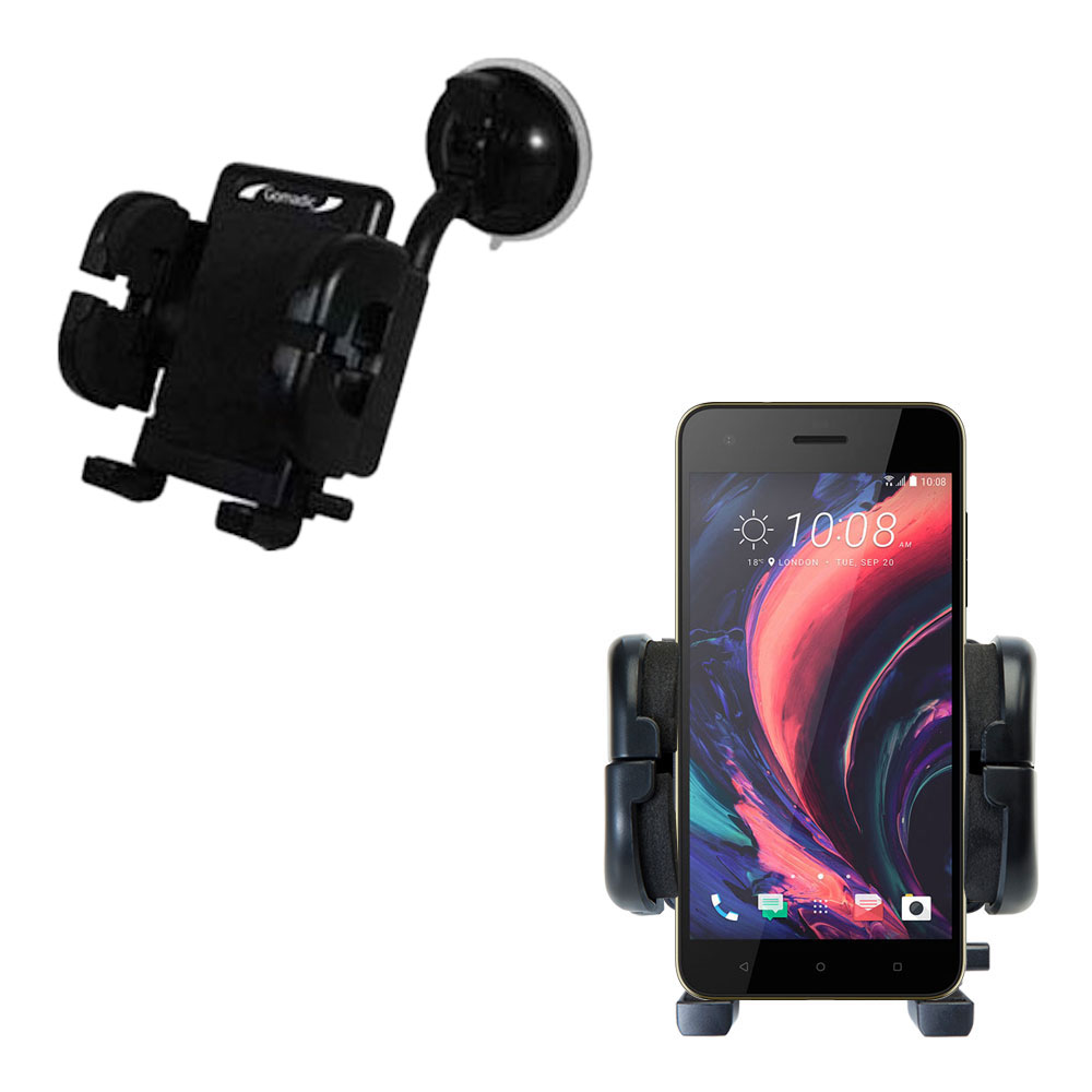 Windshield Holder compatible with the HTC Desire 10 Pro / Lifestyle
