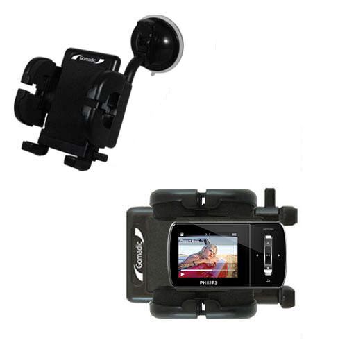 Windshield Holder compatible with the Philips GoGear Aria SA1ARA08