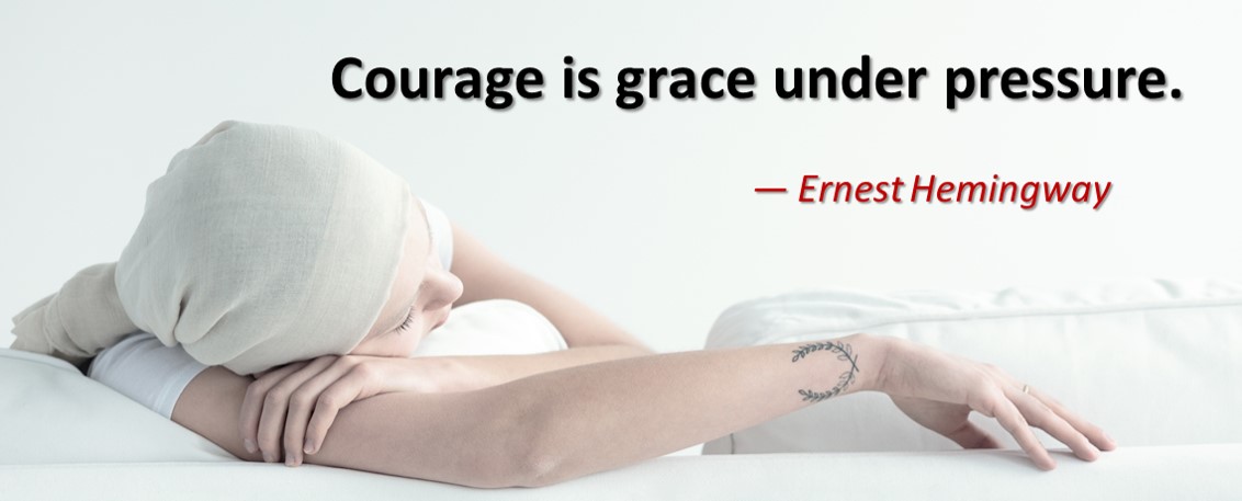 Courage is grace under pressure. by Ernest Hemingway