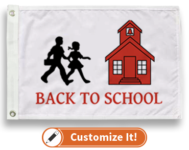 Custom Seasonal Flag Back To School