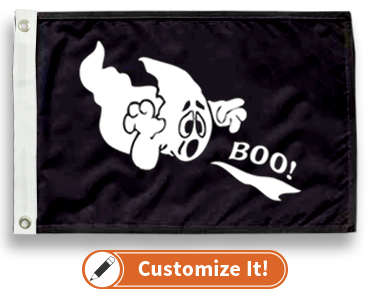Custom Seasonal Flag Halloween- Boo!