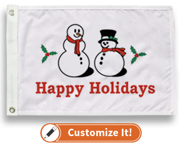 Custom Seasonal Flag Christmas- Happy Holidays