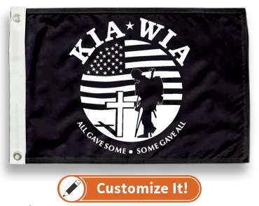 Custom Military Flag KIA-WIA