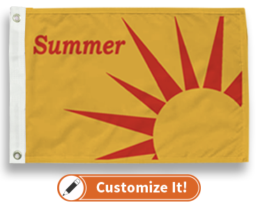 Custom Seasonal Flag Summer- Sun