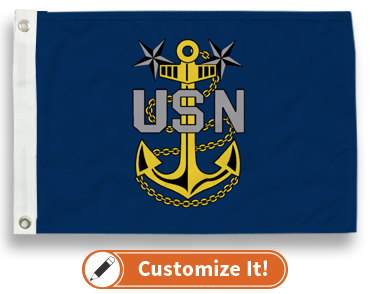 Custom Military Flag Navy Anchor