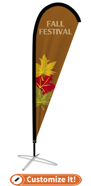 Fall 14 Teardrop Feather Flag