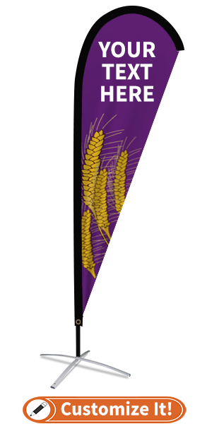 Fall 8 Teardrop Feather Flag