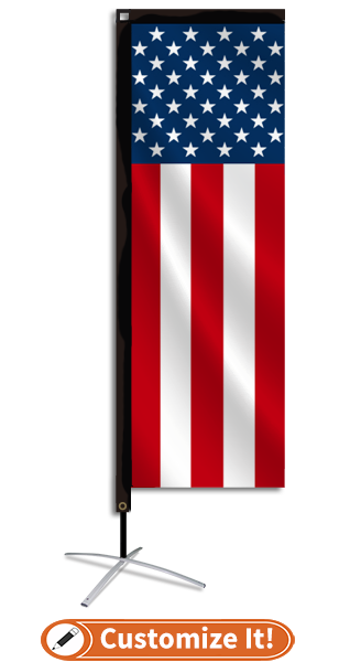 Patriotic 13 Rectangle Feather Flag