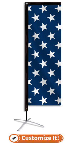 Patriotic 14 Rectangle Feather Flag