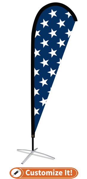 Patriotic 14 Teardrop Feather Flag