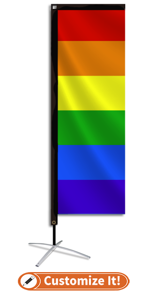 Pride Rectangle Feather Flag