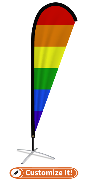 Pride Teardrop Feather Flag