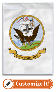 Custom Garden Flag Navy