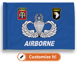 Custom Putting Green Flag Airborne