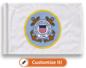Custom Putting Green Flag Coast Guard