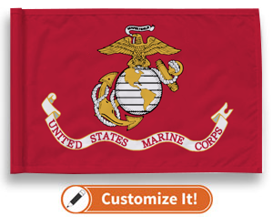 Custom Putting Green Flag Marine Corps