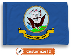 Custom Putting Green Flag Navy