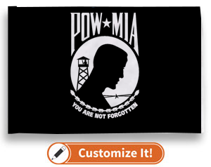 Custom Putting Green Flag POW-MIA