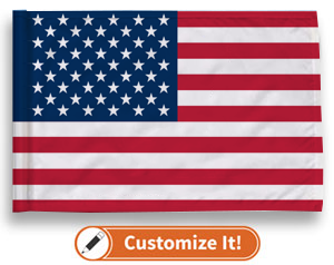 Custom Putting Green Flag U.S. Flag