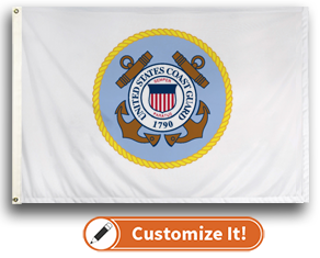 Custom Motorcycle Flag Coast Guard