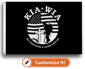 Custom Motorcycle Flag KIA-WIA